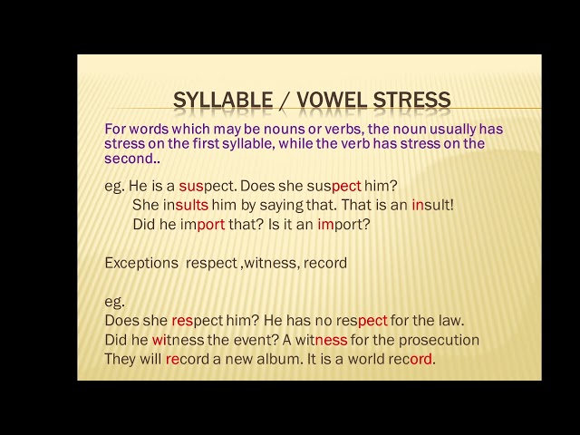 Syllable Stress