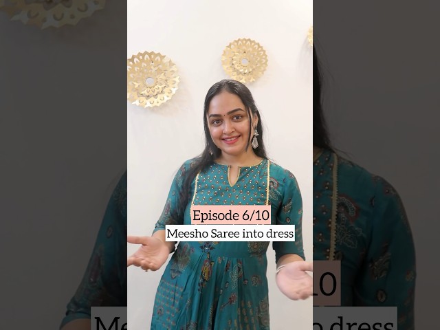 Episode 6/10 of meesho saree into dress #meesho #heavenlyhomemade