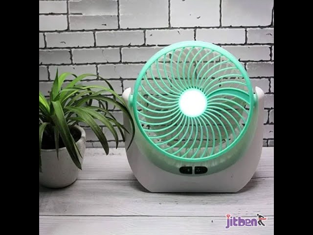 Jy Super Portable Rechargeable Mini Fan With LED Light | JY-1880 | JY-1881 | 8 Hours Backup