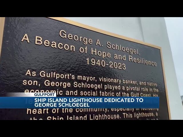 Former Gulfport mayor George Schloegel honored with lighthouse dedication