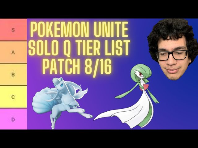 Pokemon Unite Solo Queue Tier List, After Patch 8/16, Best to Carry.