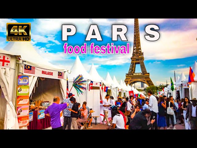🇫🇷Paris, France Walk 4K - INTERNATIONAL GASTRONOMY VILLAGE 2022 - Paris Food Festival