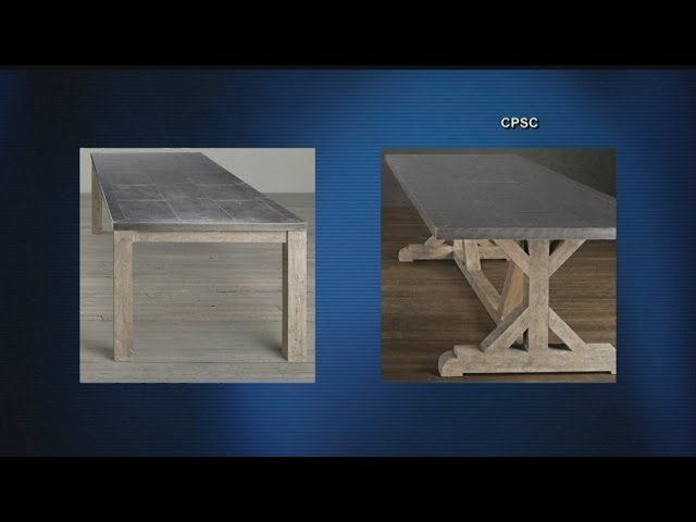 Restoration Hardware recalls metal tables after lead reports