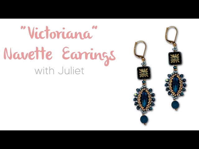 Victoriana Crystal Navette Earrings - Learn how to bezel a Navette