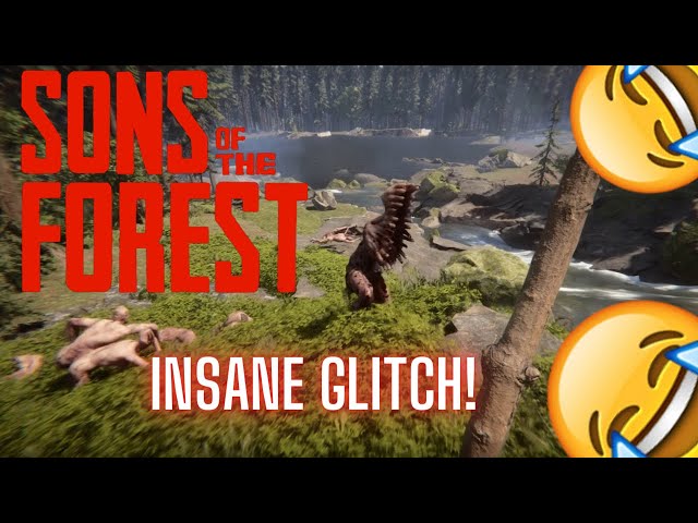 INSANE GLITCH! (SONS OF THE FOREST FUNNY MOMENTS)