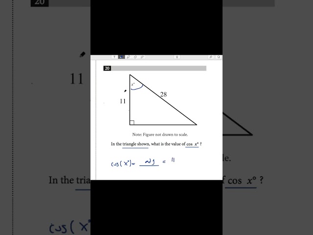 TRIGS - Cosine of an Angle - How to find? #satprep #exam #gcse #examtips  #maths @TestPrepLaunch