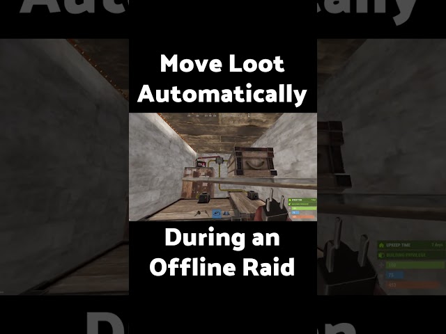 How to move loot automatically during an offline raid using heartbeat sensors Rust industrial update