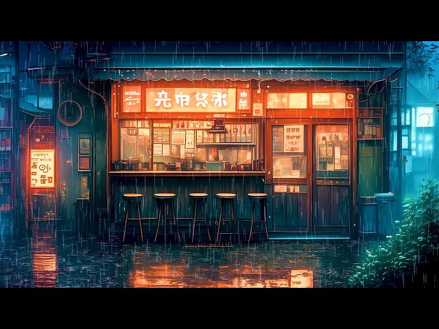 Ramen Shop Rainy Night 🍜 Japanese Lofi Songs To Make You Enjoy The Japanese Rain 🌧️ Lofi Sleep Music