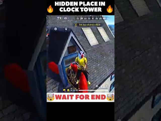 Best Places To Hide in Clock Tower 🔥🤯| Top 5 Hidden Places 😱| #freefire #top5 #shorts