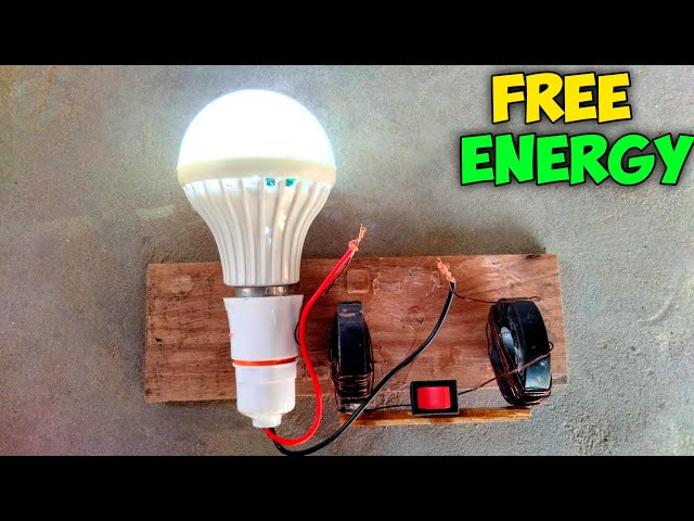 Free energy electricity Magnets With Light bulbs - Science DIY project at school bk experiment 