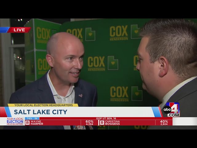 Gov. Spencer Cox joins ABC4 News at 10 p.m. after primary victory.