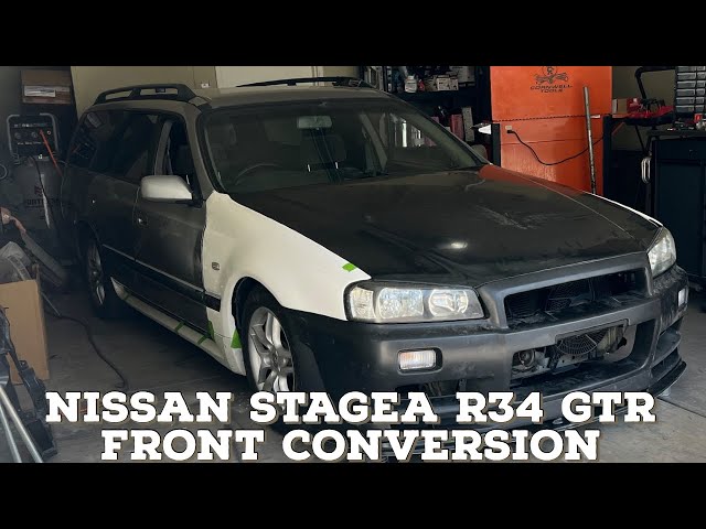 Nissan Stagea R34 GTR front end conversion