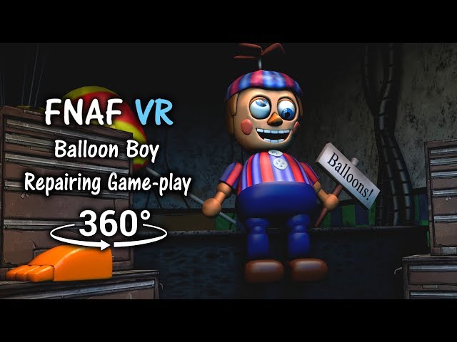 360°| Repairing Balloon Boy Game-play Animation [FNAF Help Wanted/SFM] (VR Compatible)