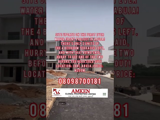 First Ever Water Front Project in Abuja! 4 Bedroom Terrace Jabi, Abuja.N250M #abujaproperty