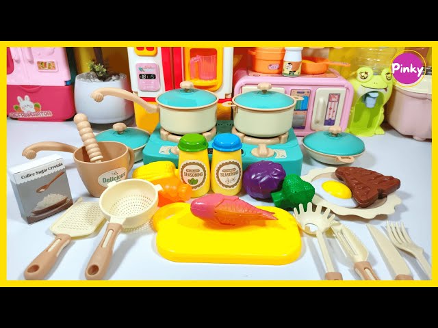 💜6 Minutes Satisfying With Unboxing Review Miniature Kitchen Set Toys Cooking Video ASMR -Pinky Toys