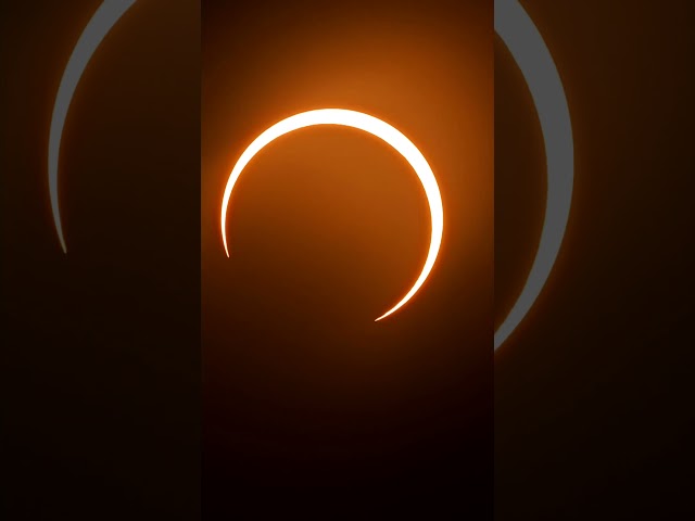 Solar annular eclipse October 14, 2023, timelapse, just before totality to just after