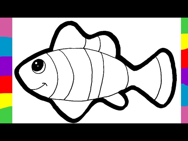 Very very easy fish drawing| Fish drawing for kids And beginners| Preschool Drawing||