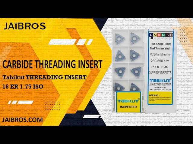Tabikut External Threading Carbide Inserts 16ER 1.75 ISO - Jaibros (CNC Machine Tools)
