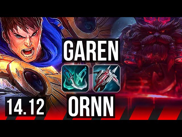 GAREN vs ORNN (TOP) | Rank 5 Garen, 65% winrate, 9/3/8 | VN Challenger | 14.12