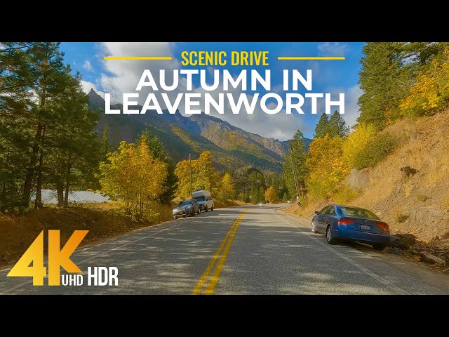 Autumn Scenic Roads of Leavenworth Area - 4K HDR Breathtaking Mountain Views & Fall Foliage Colors
