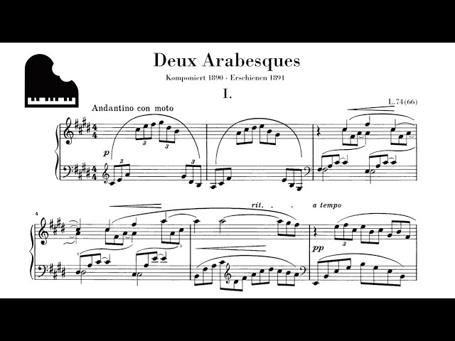 Debussy Arabesque No.1 | 드뷔시 아라베스크 1번 | 악보(score, sheet)