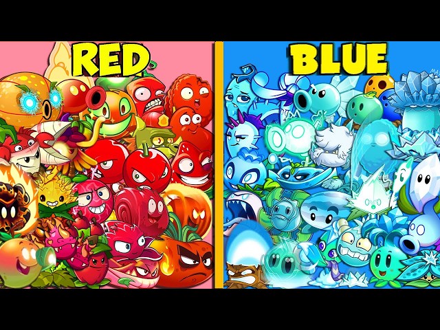 Team BLUE vs RED & ORANGE Battlez - Who Will Win? - Pvz 2 Team Plant vs Team Plant