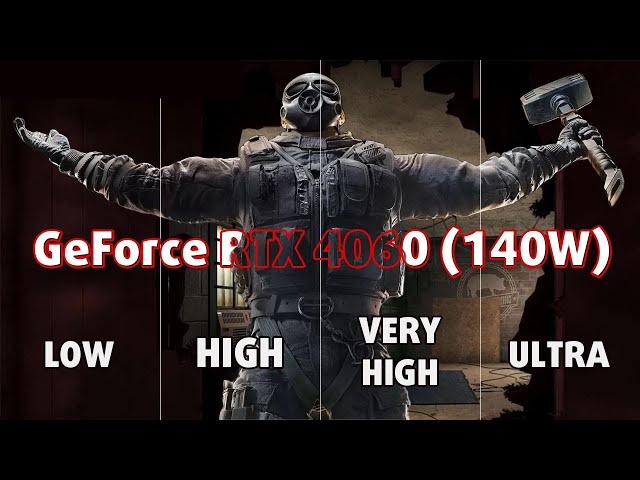 🎮 NVIDIA GeForce RTX 4060 [Laptop, 140W] - Rainbow Six Siege gameplay benchmarks (1080p)