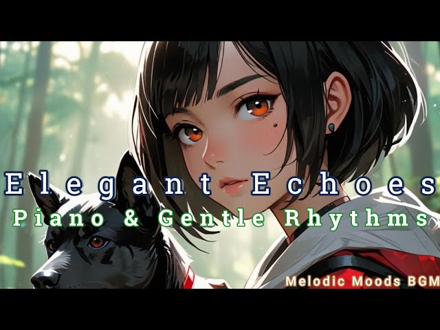 elegant piano Elegant Echoes  Piano & Gentle Rhythms [ relaxing beats ~ study music ]