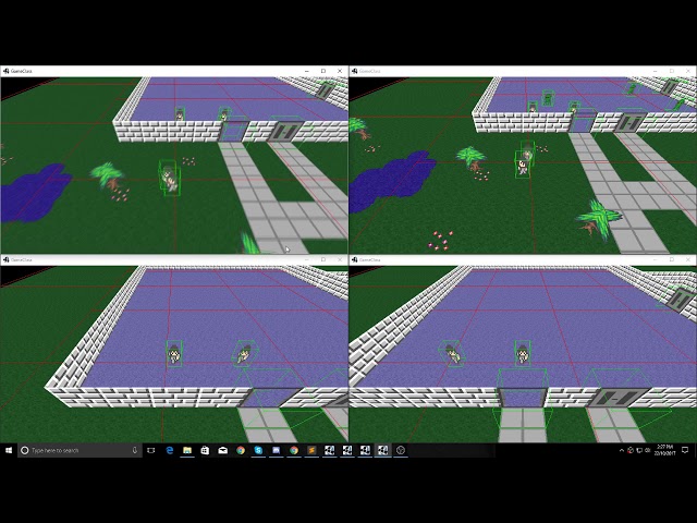 Zombie game multiplayer test - Custom game engine