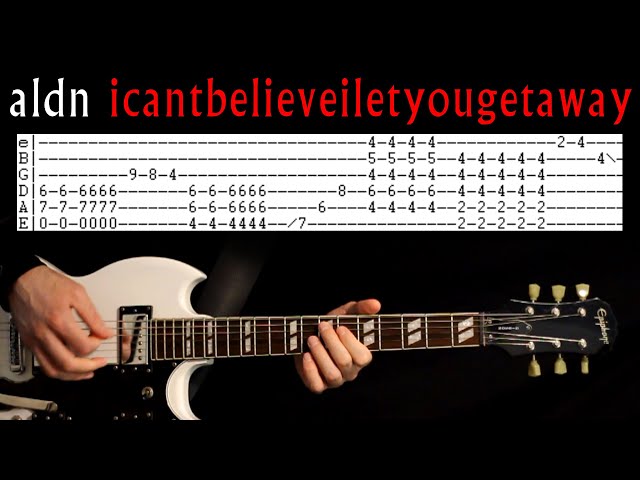 aldn icantbelieveiletyougetaway Guitar Lesson / Guitar Tab / Guitar Tabs / Chords / Guitar Cover
