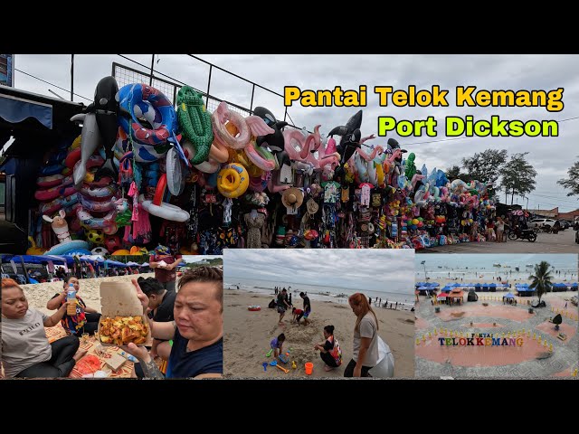 Berkelah & Mandi Di Pantai Telok Kemang Yang Paling Famous Di Malaysia // #beach #vlog #family …//