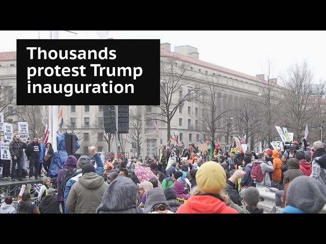 Donald Trump inauguration protest - 360° video