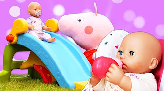 🍼 Peppa Pig toys & Baby Born Doll. Baby Doll videos for kids