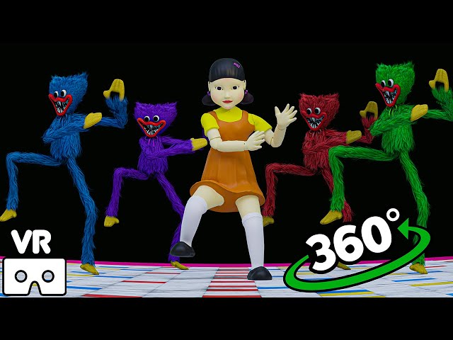 HUGGY WUGGY 360° VR -  Distraction Dance With Squid Game Giant Doll Animation - VR/360° Experience