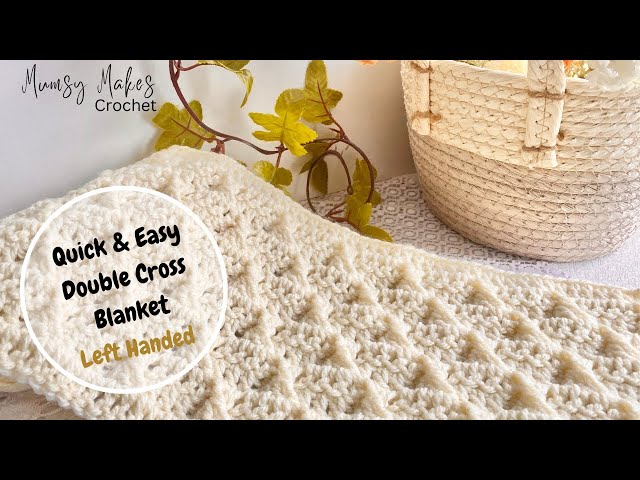 LEARN to CROCHET this BLANKET in 10 minutes! LEFT HANDED