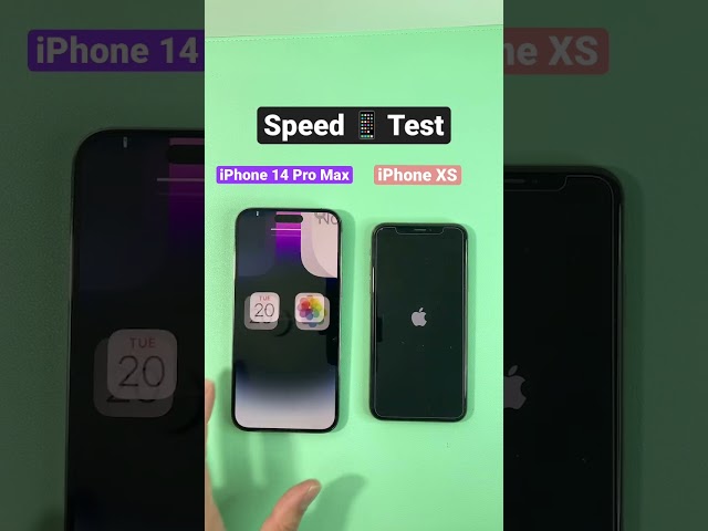 iPhone 14 Pro Max vs iPhone XS Speed Test #shorts #iphone14promax #iphonexs #speedtest