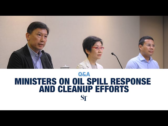 [Q&A] Ministers on oil spill response and cleanup efforts in Singapore