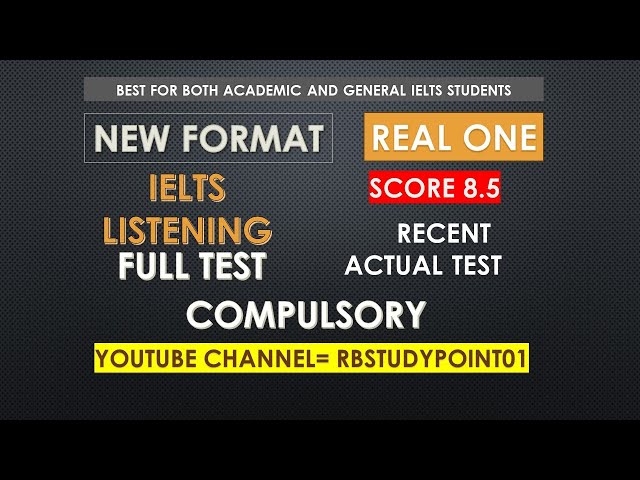 IELTS LISTENING PRACTICE SET WITH ANSWER DATE= 06.04.2024