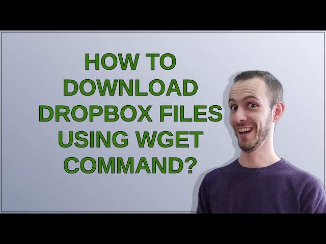 how to download dropbox files using wget command?