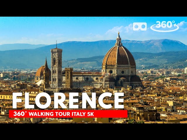 FLORENCE 360° walking tour, Italy Tuscany | 5K cinematic