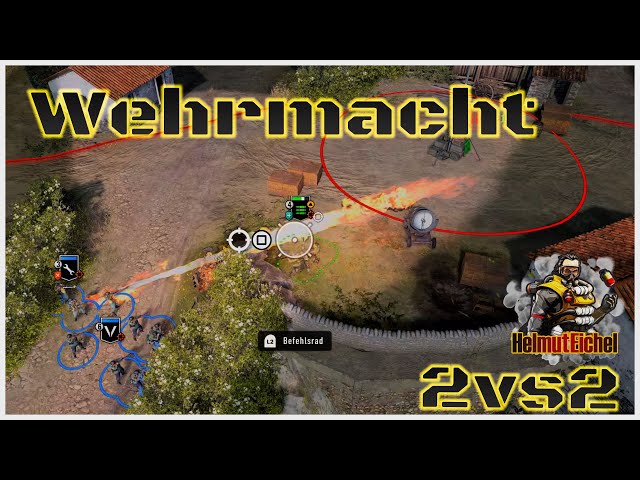 Company of Heroes 3 (PS5) - Wehrmacht Gameplay - 2vs2 Multiplayer (No Commentary)