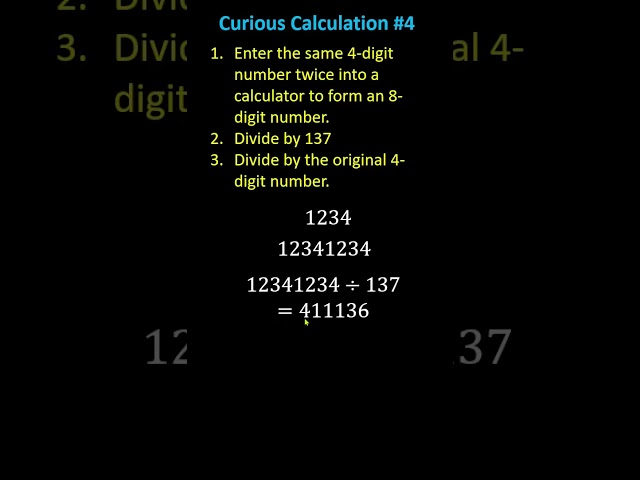Curious Calculation:  The Answer is Always 73!?