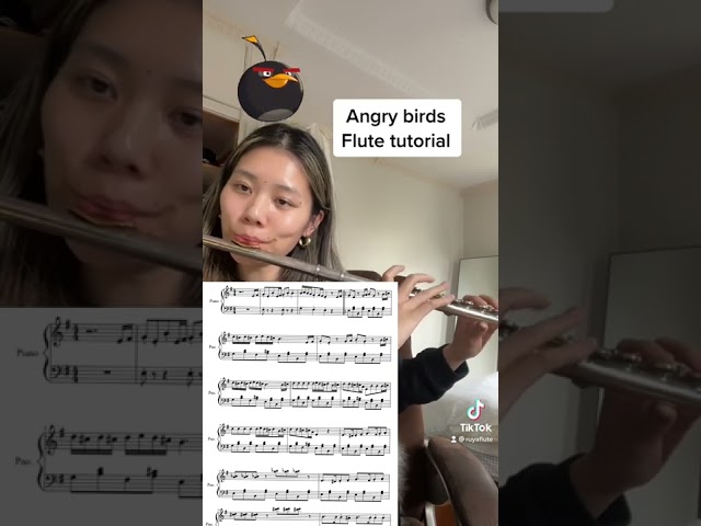 Angry birds theme (Flute tutorial +sheet music)