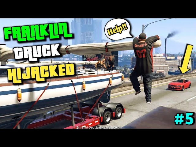 FRANKLIN TRUCK HIJACKED | FATHER/SON | GTA 5 HINDI GAMEPLAY PART - 5