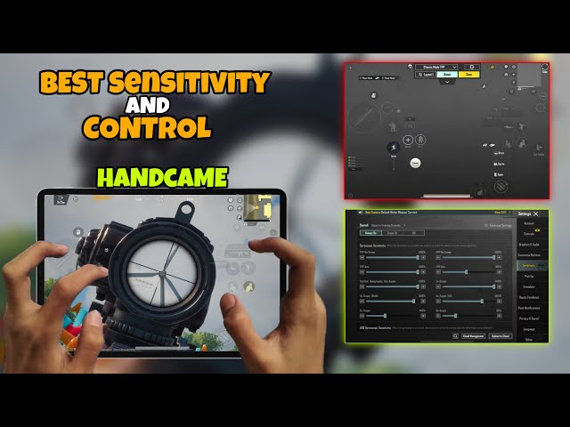 [ HANDCAME ] PUBG MOBILE | BEST SENSITIVITY AND CONTROL | FULL GYRO | IPAD PRO M1 | 5 FINGER CLAW |