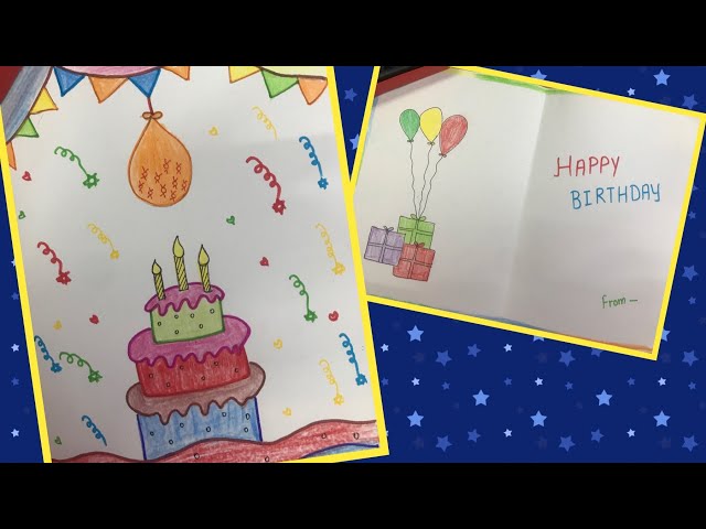 How to make Birthday Card For Kids || Easy Birthday Card for Beginners