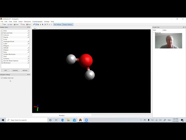 Lesson  1 with Avogadro program: building simple molecules (in English)