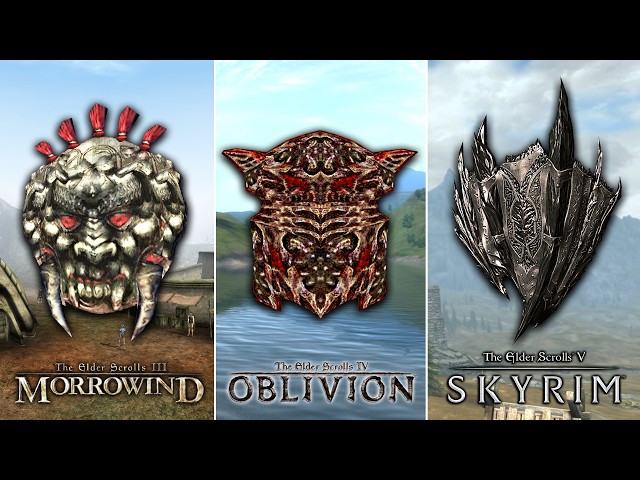Morrowind vs. Oblivion vs. Skyrim - Shields Comparison