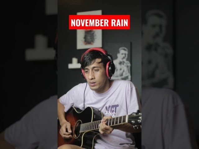 Guns N Roses November Rain Acoustic Solo Guitar Cover #shorts