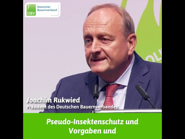 Präsident Joachim Rukwied auf der Mitgliederversammlung des DBV am 16. Oktober in Erfurt